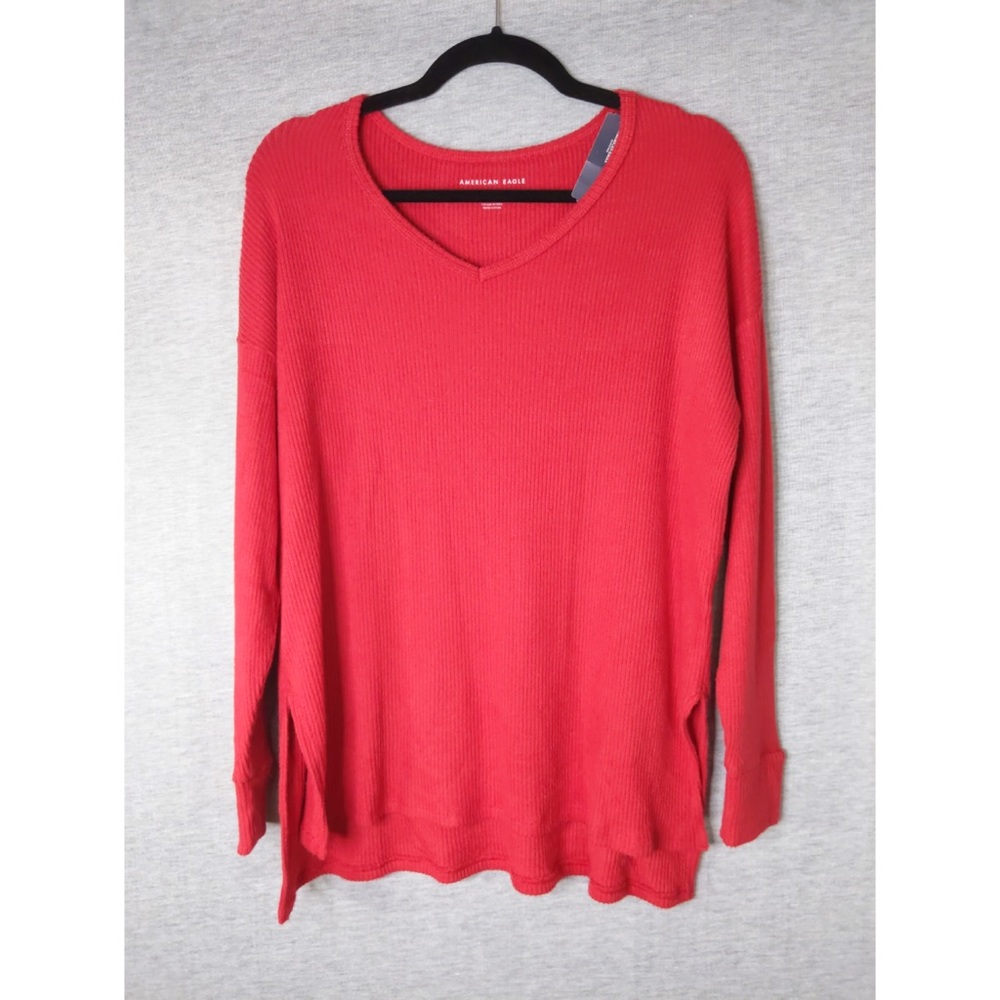 2x👯‍♀️Host Pick⚡️American Eagle Oversized V Neck Tee - Picture 8 of 16